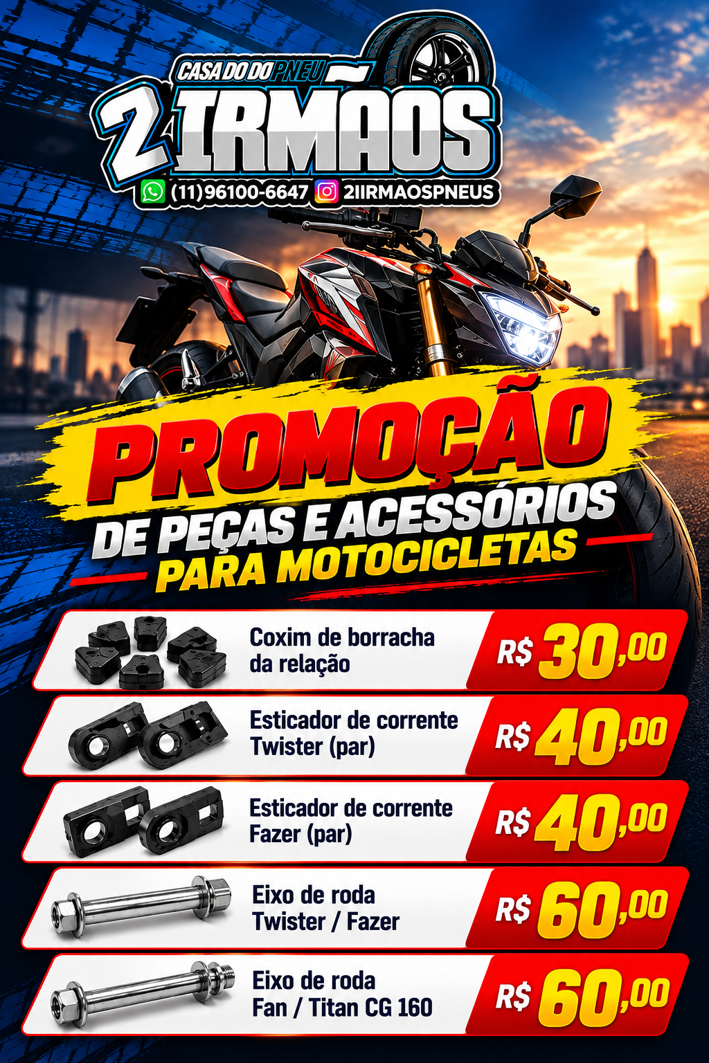 Promoção de Peças para Motocicletas