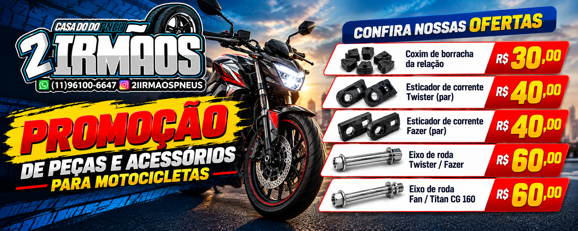 Promoção de Peças para Motocicletas